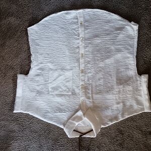 Chic White Button-Down Women's Shirt